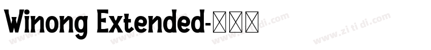 Winong Extended字体转换